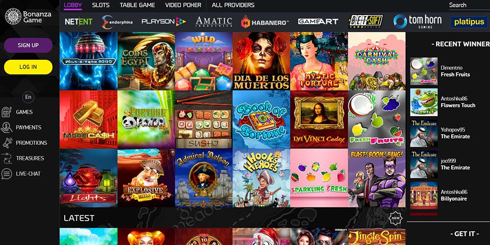 BonanzaGame Casino - Twoje ulubione miejsce na zakłady online